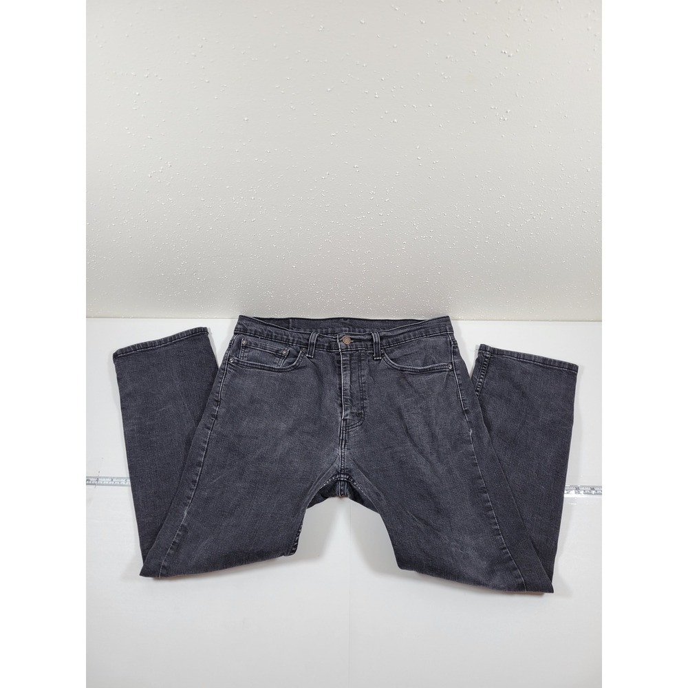 Levi's 505 Regular‎ Fit Jeans Mens 34x29 Black Excellent Straight Leg Denim
